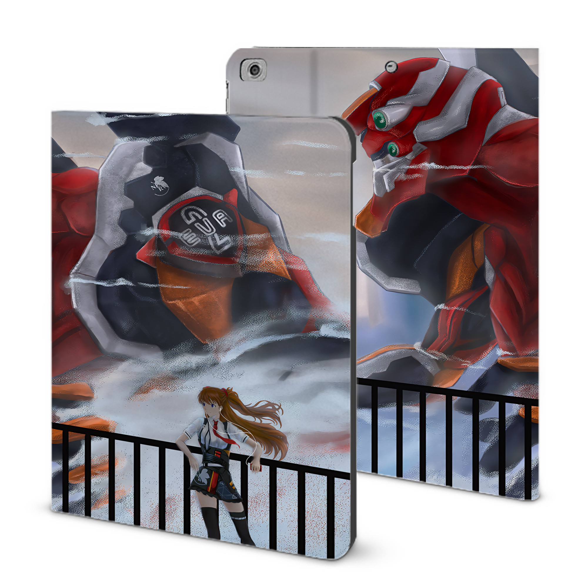 （画像用） EVA 新世紀エヴァンゲリオン IPad ケース ブック型 PUレザー TPU 耐衝撃 軽量 薄型 ペン収納なし 全面保護 IPad 各モデル対応